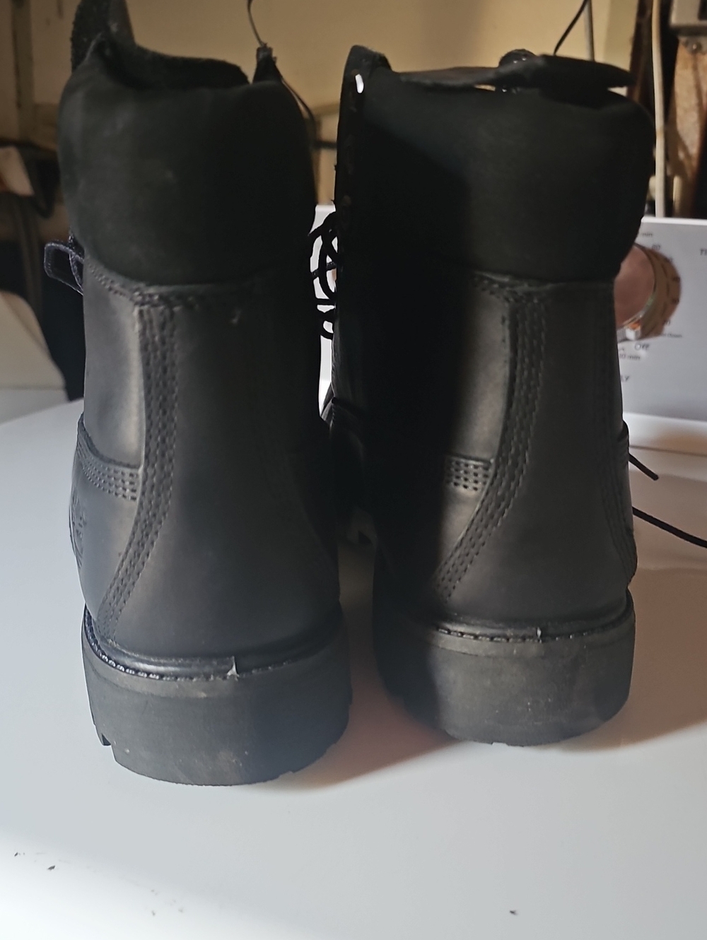 Black Timberland Boots Black 8.5D - Picture 5 of 6